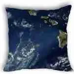 Anlye Blue Aerial Earth Ocean Island Pillowcase Blue Sofa Pillows Cover 18 x 18