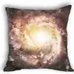 Anlye Black Hole Yellow Pillows Swirl Digital Printed Cushions Cover Silk Fabric Discount