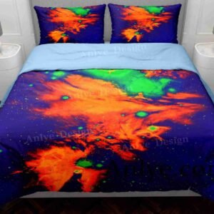 Red Galaxy Duvet Cover Set: Vibrant and Colorful, Perfect for Any Bedroom - Discount Prices