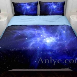 Luxurious and Colorful 3D Galaxy Blue Nebula Duvet Cover Set: The Best Gift for Twin, Full, and Queen Sizes