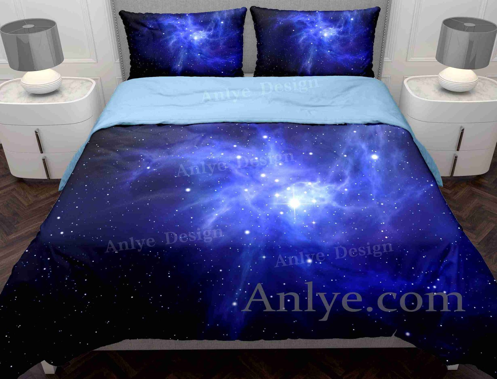 Luxurious and Colorful 3D Galaxy Blue Nebula Duvet Cover Set: The Best Gift for Twin, Full, and Queen Sizes