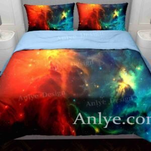 Discount Bright Yellow Galaxy Duvet Cover Set: Vibrant and Colorful