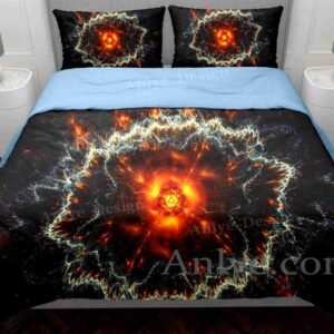 Bright Magic Eye Starfire Duvet Cover Set: Vibrant and Colorful