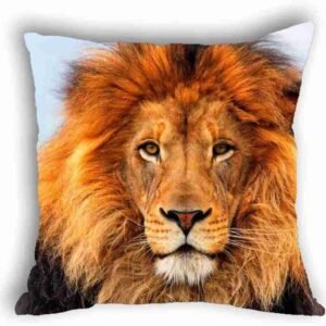 Anlye Animal Pillowcase Lion Pillow Cover Cartoon Pillow case Yellow Decorative Pillow Satin Fabric
